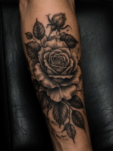 Black and grey tattoo portfolio image