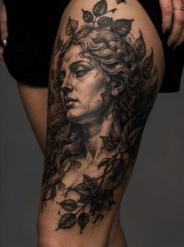 Black and grey tattoo portfolio image