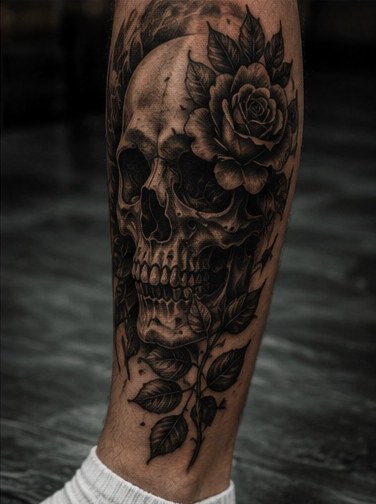 Black and grey tattoo portfolio image