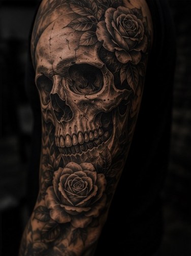 Black and grey tattoo portfolio image