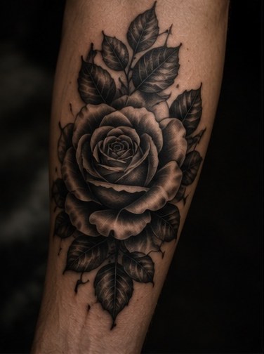 Black and grey tattoo portfolio image