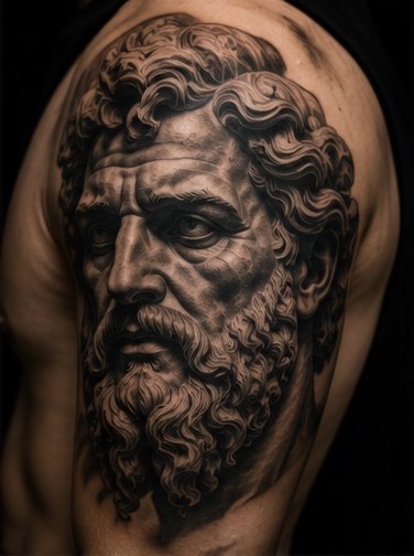Realistic tattoo portrait