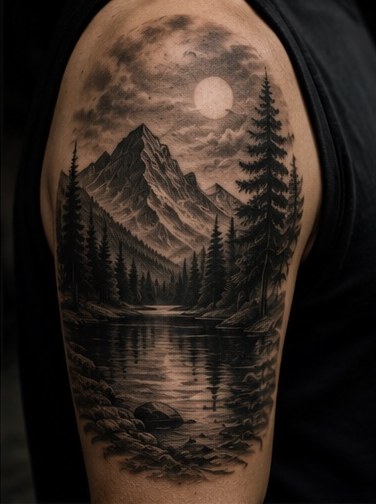 Black and grey tattoo portfolio image