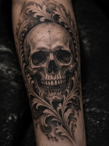 Black and grey tattoo portfolio image