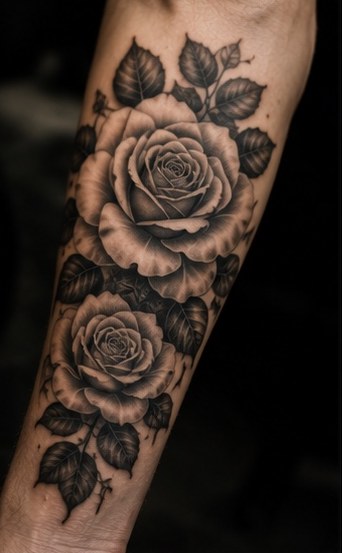 Black and grey tattoo portfolio image