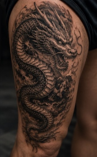 Black and grey tattoo portfolio image