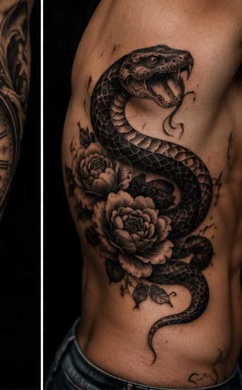 Black and grey tattoo portfolio image