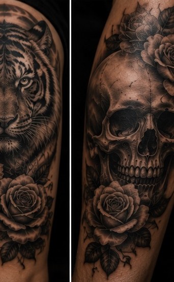 Black and grey tattoo portfolio image
