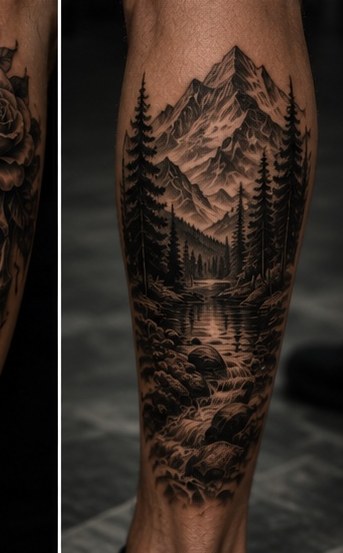 Black and grey tattoo portfolio image