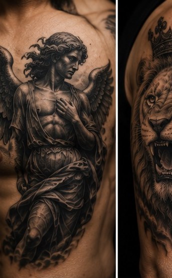 Black and grey tattoo portfolio image