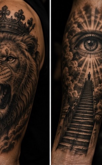 Black and grey tattoo portfolio image